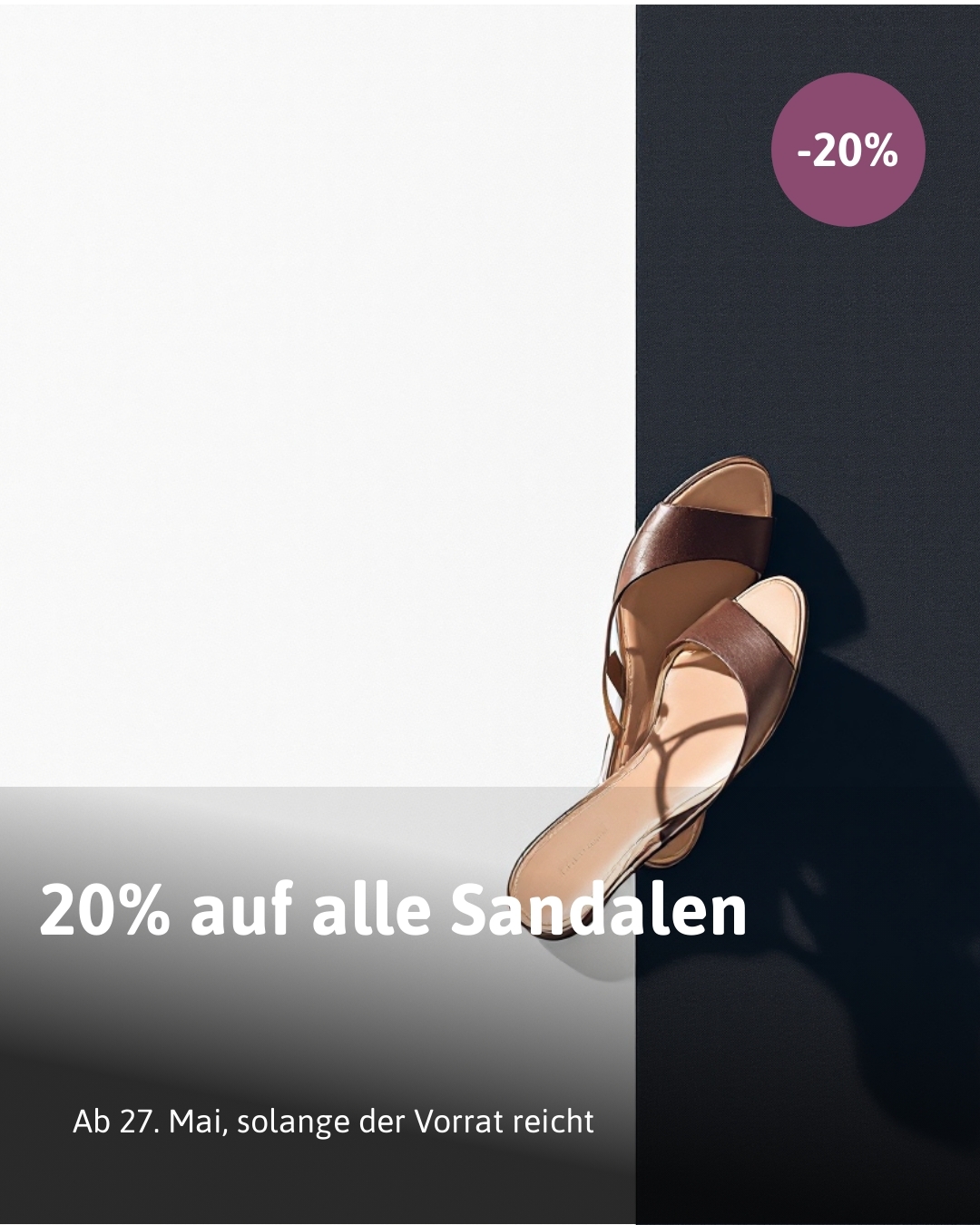 20% auf alle Sandalen